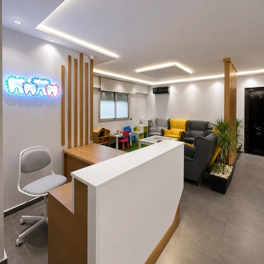 Accueil et salle d’attente Pediatric Dental Center of Tangier